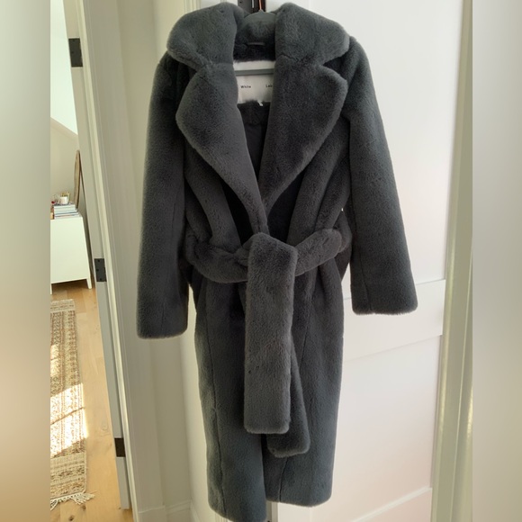 🩷VALENTINE’S DAY SPECIAL🩷 Proenza Schouler White Label Belted Faux Fur Coat - Picture 9 of 14